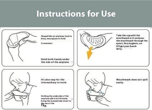 مستشفى غوجيانغ يستخدم كأس نظافة الأسنان سعة 900 مل مع تصميم انسكاب وخفيف الوزن للبناء المحمول للعناية بالفم لكبار السن in Kuwait