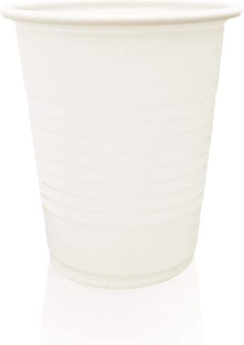 أكواب أسنان بلاستيكية عالية الجودة مفعمة بالحيوية - للاستخدام اليومي في المنزل أو المكتب - عبوة مكونة من 1000 - 5 أونصة (أبيض) in Kuwait