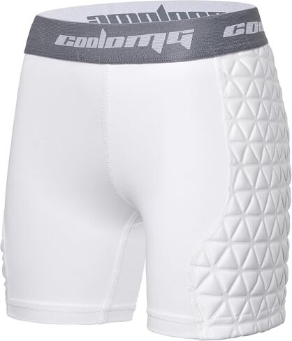 COOLOMG Girls Youth Softball Sliding Shorts Padded Compression Underwear Shorts Baseball Sliders Shorts in Kuwait