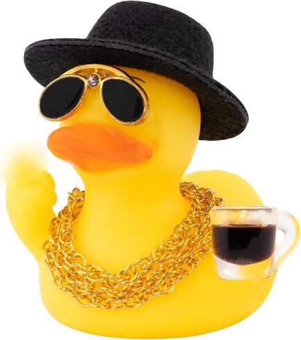 Wonuu Rubber Duck Car Ornament Funny Office Office Gifts Duck Car Dashboard Decorations Quirky Decore Coffee Cucce (3.54 inches) in Kuwait