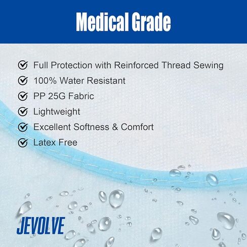 10 Pcs Disposable PPE Isolation Medical Gowns | Level 1 Polypropylene Lab Gowns | Full Back Coverage Double Tie Closure Knit Cuffs SMS 25 GSM Material Universal Size in Saudi Arabia