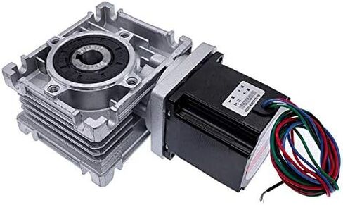 مشغل إلكتروني بتيار مستمر، مخفض سرعة دودة DC، مخفض سرعة علبة التروس الدودية للمبتدئين الإلكترونيين NEMA 23، علبة التروس RV030 14 مم الإخراج 5:1-80:1، أجزاء المحرك DIY: 80 إلى 1) (اللون: Mul in Kuwait