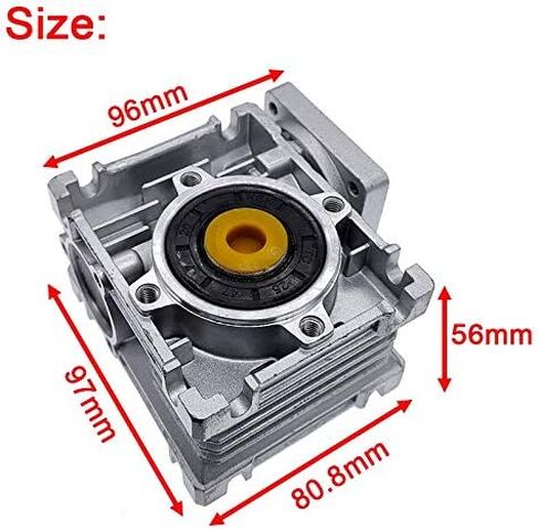 مشغل إلكتروني بتيار مستمر، مخفض سرعة دودة DC، مخفض سرعة علبة التروس الدودية للمبتدئين الإلكترونيين NEMA 23، علبة التروس RV030 14 مم الإخراج 5:1-80:1، أجزاء المحرك DIY: 80 إلى 1) (اللون: Mul in Kuwait
