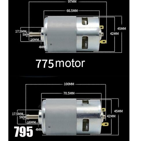 مشغل إلكتروني عالي السرعة بتيار مستمر، تيار مستمر 12 فولت 24 فولت 3000-6000 دورة في الدقيقة 6000-12000 دورة في الدقيقة، أجزاء المحرك DIY: دعامة (الحجم: 795 3000 6000 دورة في الدقيقة) in Kuwait