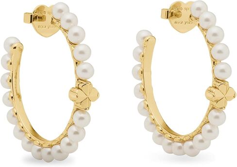 Kate Spade New York, Womens, Hoops, Clear/Gold, One Size in Kuwait