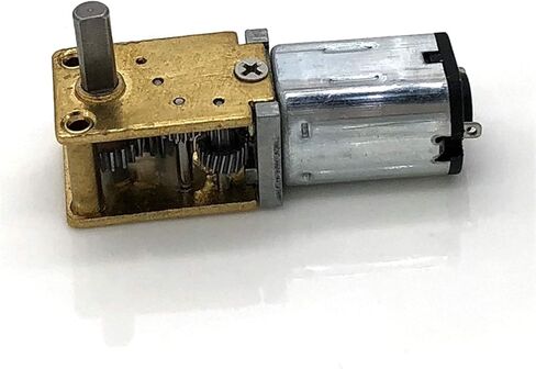 مشغل إلكتروني بتيار مستمر 1 قطعة N20 DC 3V-12V جهاز تشغيل إلكتروني صغير الحجم، مع علبة تروس معدنية كاملة، عزم دوران كبير 90 درجة - محور 15 دورة في الدقيقة - 120 دورة في الدقيقة، أجزاء محرك DIY: 3 فولت 15 دورة في الدقيقة) (الحجم: 12 فولت 60 دورة في الدقيقة in Kuwait