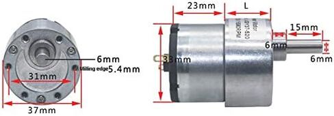 dc electronic starter 12V 24V DC Gear electronic starter, JGB37-520 6V Micro electronic starter Electrical electronic starter, DIY Driver Parts : 320rpm, Voltage : 12V) ( Color : 12v , Size : 7rpm ) in Kuwait