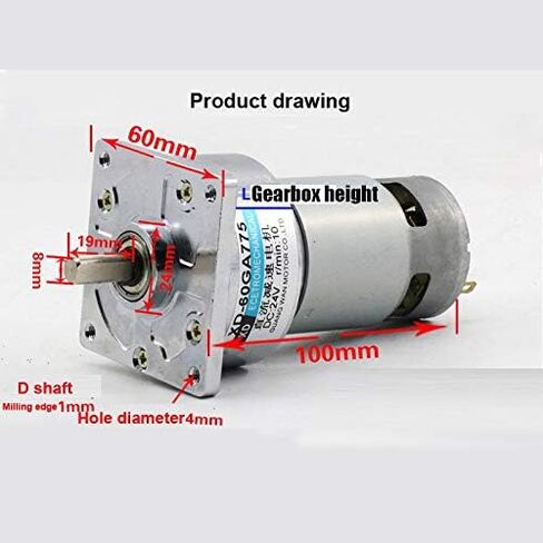 dc electronic starter Powerful Micro Permanent Magnet High Torque 24V DC Gear electronic starter, 12 Volt Slow Low Speed Adjustable Speed Reversed, DIY Driver Parts : 24v 400rpm , Voltage : Package5 ) in Kuwait