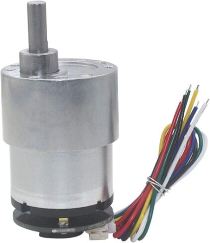 dc electronic starter DIY Dc electronic starter Smart Car Gear electronic starter, JGB37-520 12V Electric Micro DC Geared electronic starter, with Encoder, DIY Driver Parts : 12v 37rpm) ( Color : Silv in Kuwait