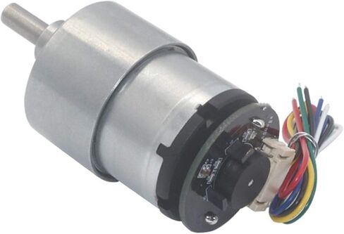 dc electronic starter DIY Dc electronic starter Smart Car Gear electronic starter, JGB37-520 12V Electric Micro DC Geared electronic starter, with Encoder, DIY Driver Parts : 12v 37rpm) ( Color : Silv in Kuwait