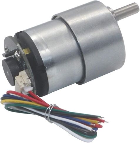 dc electronic starter DIY Dc electronic starter Smart Car Gear electronic starter, JGB37-520 12V Electric Micro DC Geared electronic starter, with Encoder, DIY Driver Parts : 12v 37rpm) ( Color : Silv in Kuwait