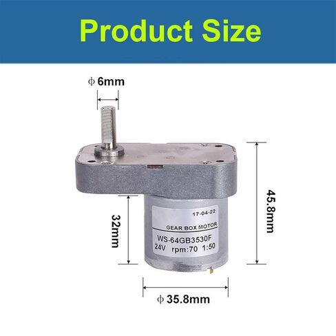 dc electronic starter Small 7-Shaped 24v Dc Geared electronic starter, 12v DC Geared electronic starter, Miniature DC Geared Electric electronic starter, DIY Driver Parts : 24V 70rpm) ( Color : Silver in Kuwait