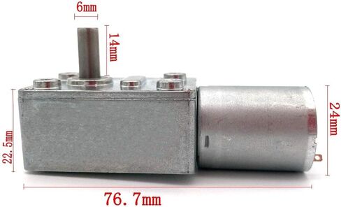 مشغل إلكتروني بتيار مستمر، تيار مستمر 6 فولت، 12 فولت، 24 فولت، مشغل إلكتروني لتقليل التروس، عزم دوران عالٍ، مشغل إلكتروني، مخفض علبة التروس الكهربائية، قفل ذاتي، أجزاء محرك DIY: 160 دورة في الدقيقة، الجهد: 12 فولت) (Col in Kuwait