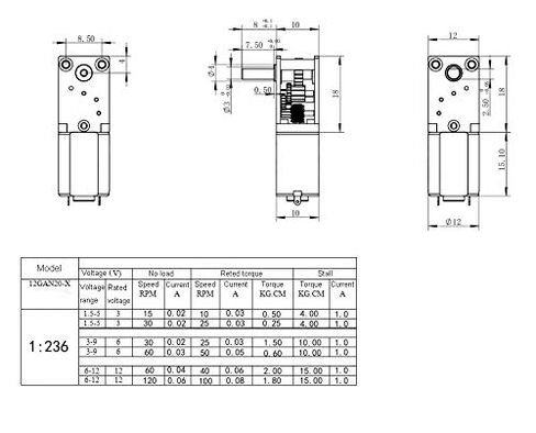مشغل إلكتروني بتيار مستمر 3 فولت 6 فولت 12 فولت، مشغل إلكتروني صغير للتروس، مشغل كهربائي صغير مصغر إلكتروني، مشغل إلكتروني بترس تخفيض السرعة، 15-120 دورة في الدقيقة، مشغل إلكتروني بتروس منخفضة السرعة، سائق DIY P in Kuwait