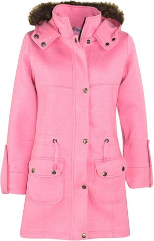 A2Z 4 Kids® Girls Coat Kids Fleece Parka Jacket Long Faux Fur Hooded Fashion Coats in Saudi Arabia