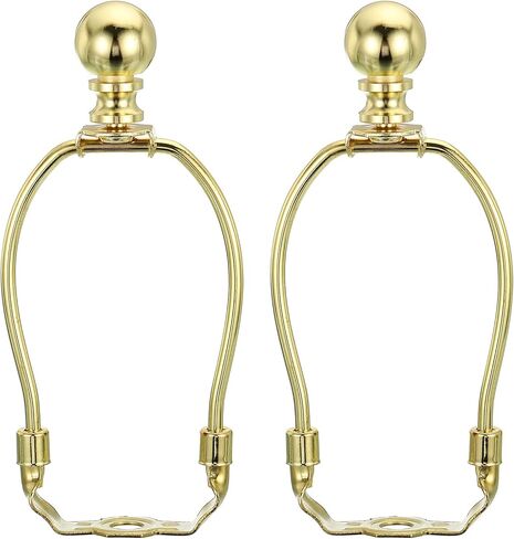 PATIKIL 11 Inch Lamp Harp Kit with Finial, 2 Set Detachable Shade Bracket Holder, DIY Lighting Accessories for Table Floor Lamps, Gold Tone in Saudi Arabia