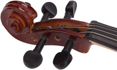 4/4 Full Size Violin, Natural Solid Wood Satin Acoustic Violin Starter Kit with Case, Bow, Rosin for Beginner Student in Saudi Arabia