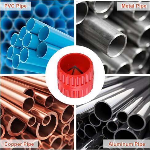 1/4'' - 1'' Depth Gauge and Pipe Deburring Tool, 1/8'' to 1-5/8'' Inner Outer Reamer Pipe Tubing Chamfer Tool,Removal Tools Set for Sharkbite Fittings,for PVC PPR Brass CPVC PE-RT Aluminum in Kuwait