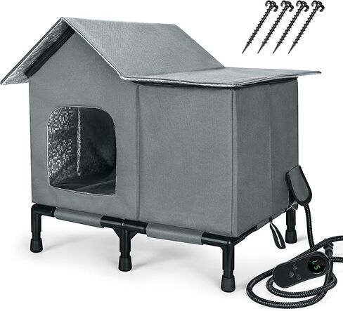 منزل تبريد Cat Patiencet ، تبريد قابلة للطي في الهواء الطلق Cat House مقاوم للطقس ، House Air Doved Air Dog Dog House للقطط الداخلية في الهواء الطلق ، منزل القط الوحشي للصيف مع حزمة الثلج القابلة لإعادة الاستخدام in Kuwait