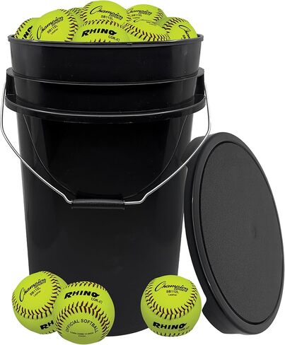 Champion Sports Storage Bucket with 18 Softballs in Saudi Arabia