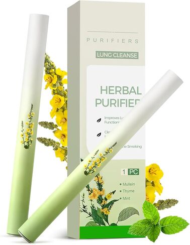 Mullein Herbal Diffuser Pen – Infused with Natural Extracts of Mullein, Thyme & Mint for Oral Freshening & Soothing Sensation, Up to 600 Uses per Stick (2PCS in Kuwait