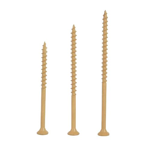 مجموعة متنوعة من مسامير الخشب من YIRAN، 150 قطعة، 3 مقاسات (3، 3-1/2، 4)، متضمنة لقمة نجمة T25، مطلية باللون البني الفاتح in Kuwait