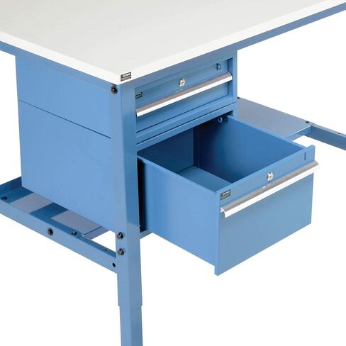 Global Industrial 48" W x 36" D Workbench, 1-1/4" Thick ESD Laminate Square Edge Complete Bench, Blue in Saudi Arabia