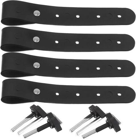 2 Pairs Piano Stand Straps: PU Leather Piano Lock Straps for Stand - Electronic Keyboard Secure Fixing Belt Holder for Concerts Parties in Saudi Arabia