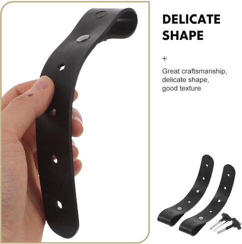 2 Pairs Piano Stand Straps: PU Leather Piano Lock Straps for Stand - Electronic Keyboard Secure Fixing Belt Holder for Concerts Parties in Saudi Arabia