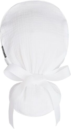 Ponytail Scrub Cap for Women – Solid White Surgical Cap with Buttons, Cotton Ponytail Scrub Caps, Adjustable Surgical Hat for Women to Secure Long Hair in Saudi Arabia