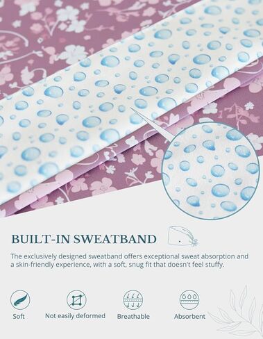 قبعات تنظيف مطبوعة على الوجهين من Pink Series Florals للنساء مع أزرار، قابلة للتعديل تساعد على تقليل تراكم القبعات الطبية الثابتة، قبعات جراحية قابلة للتنفس مع عصابة رأس لساعات طويلة in Saudi Arabia