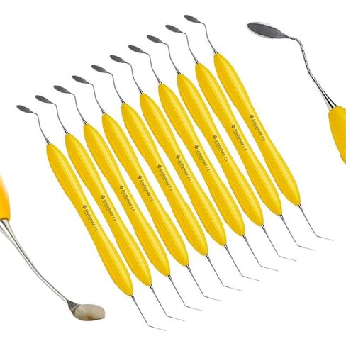 Solo Anterior Composite Instrument with Yellow Silicone Handle Stainless Steel Dental Restorative Filling Sculpting Tool for Professional Training Use in Saudi Arabia