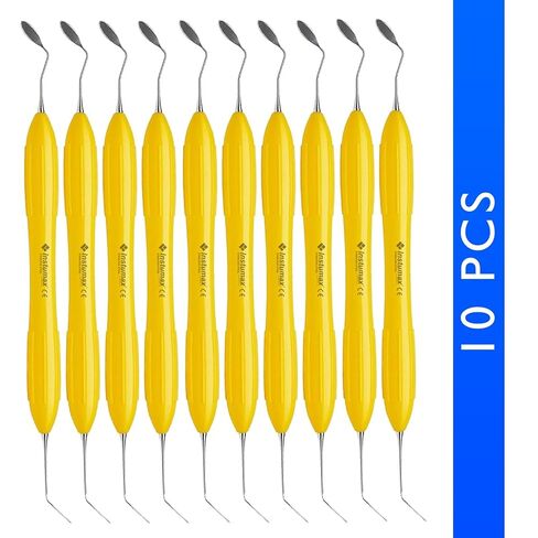 Solo Anterior Composite Instrument with Yellow Silicone Handle Stainless Steel Dental Restorative Filling Sculpting Tool for Professional Training Use in Saudi Arabia