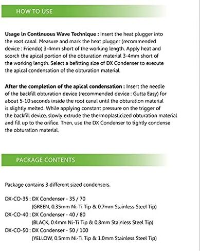 DX-Condenser Dental Endodontic Obturation Hand Pluggers in Kuwait