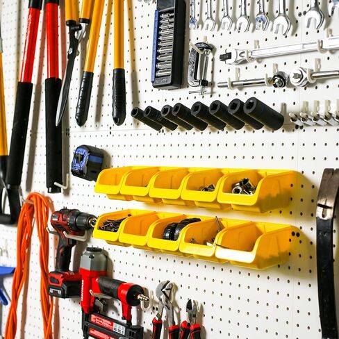 WallPeg Peg Board Bin Kit - Kit PB-4 - Pegboard Accessories for Garage Storage & Tool Organizer - Workbench Bins Pegboard Accessories in Kuwait