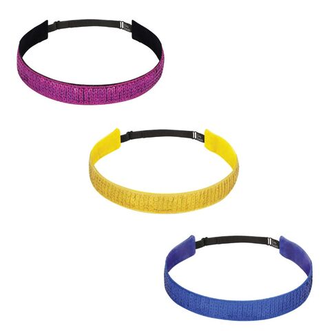 BaniBands 3 عبوات من عصابات الرأس للرياضات النسائية | مثالي للتمارين الرياضية واليوجا والعرق واللياقة البدنية واللياقة البدنية والجري والركض | لا العصابات الانزلاق | صنع في الولايات المتحدة الأمريكية | ملكي، أصفر، أوركيد in Kuwait