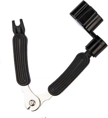3-in-1 Guitar String Winder Cutter and Bridge Pin Puller, Guitar Repair Tool for Acoustic, Classical, Electric Guitars and Ukulele (Black) in Kuwait