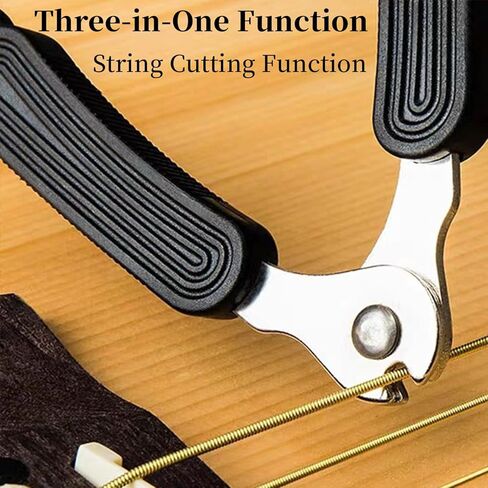 3-in-1 Guitar String Winder Cutter and Bridge Pin Puller, Guitar Repair Tool for Acoustic, Classical, Electric Guitars and Ukulele (Black) in Kuwait