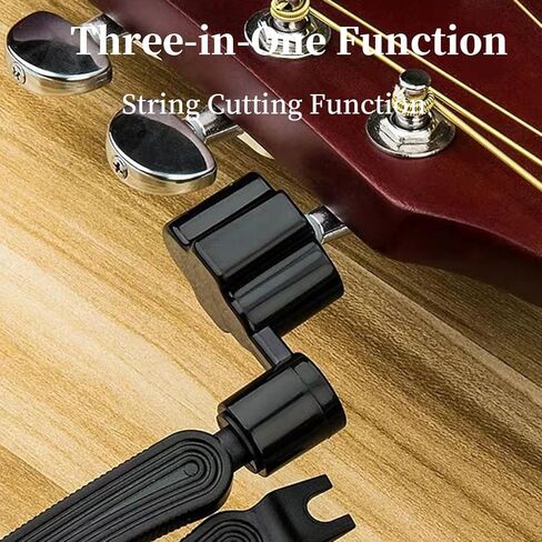 3-in-1 Guitar String Winder Cutter and Bridge Pin Puller, Guitar Repair Tool for Acoustic, Classical, Electric Guitars and Ukulele (Black) in Kuwait