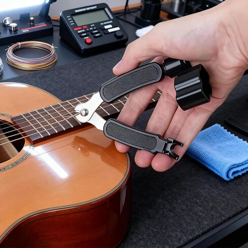 Professional Guitar Accessories Set - Durable Capo, 3-in-1 String Winder Cutter Plier, Clip-on Tuner, Guitar Picks for Acoustic Classical Electric Guitars in Saudi Arabia