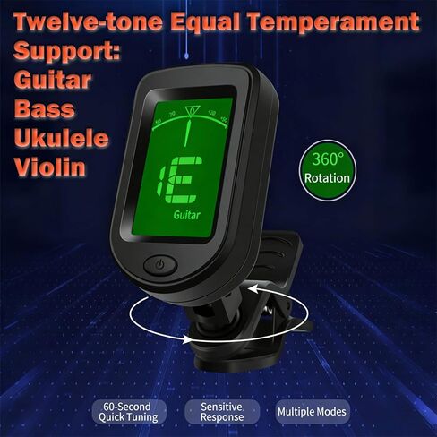 Professional Guitar Accessories Set - Durable Capo, 3-in-1 String Winder Cutter Plier, Clip-on Tuner, Guitar Picks for Acoustic Classical Electric Guitars in Saudi Arabia