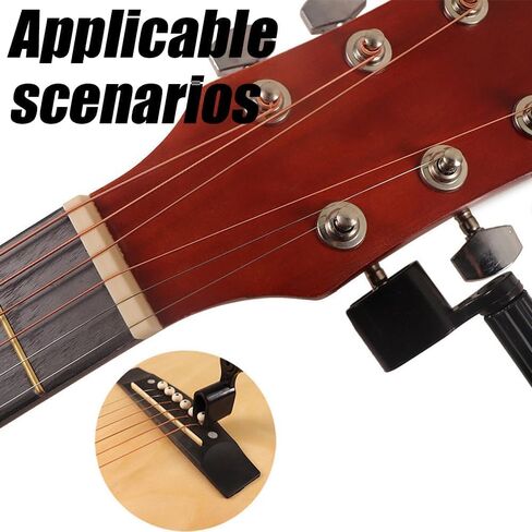 3 Pcs Guitar String Winder, Guitar Peg Puller, Peg Bridge Pin Tool, Guitar Maintenance Tool, Black in Saudi Arabia