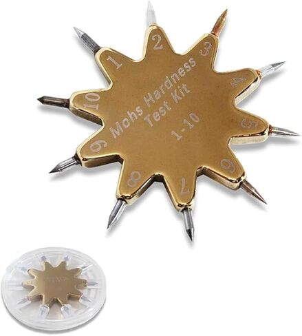 Mohs Hardness Test Kit, 1-10 Scale Tester Pen with Ten Star Design for Rock, Industrial and Gemstone and Mineral, Mineral & Rock Hardness Tester for Geologists, Collectors & Hobbyists in Kuwait