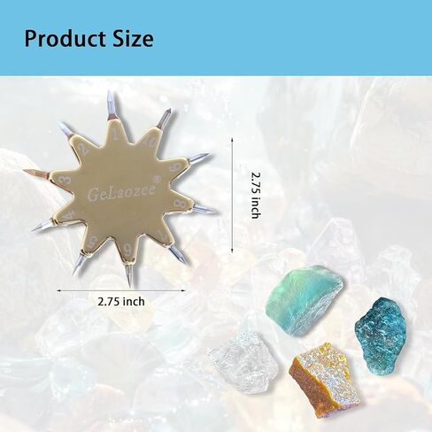 Mohs Hardness Test Kit, 1-10 Scale Tester Pen with Ten Star Design for Rock, Industrial and Gemstone and Mineral, Mineral & Rock Hardness Tester for Geologists, Collectors & Hobbyists in Kuwait