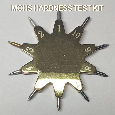 Mohs Hardness Test Kit, 1-10 Scale Tester Pen with Ten Star Design for Rock, Industrial and Gemstone and Mineral, Mineral & Rock Hardness Tester for Geologists, Collectors & Hobbyists in Kuwait