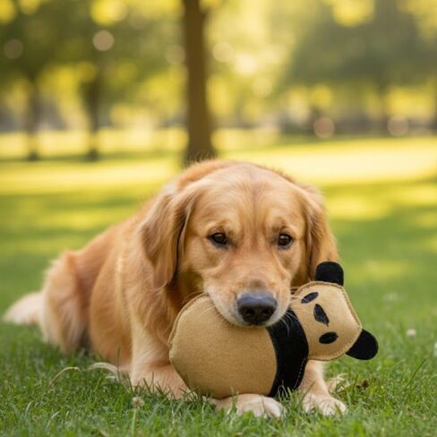 Natural Suede Leather Chew Toy for Adult Dogs, Puppies, | Tough, Durable, and Fun | Chewing Interactive Pet Toy (Bone Shape) in Kuwait