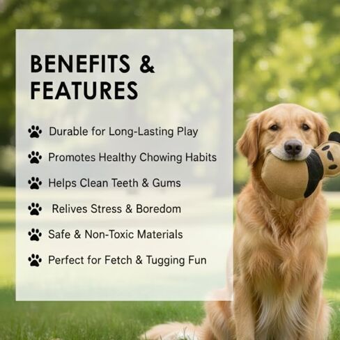 Natural Suede Leather Chew Toy for Adult Dogs, Puppies, | Tough, Durable, and Fun | Chewing Interactive Pet Toy (Bone Shape) in Kuwait