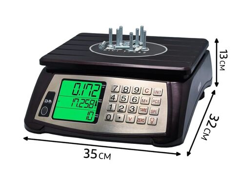 Price Computing Scale, Commercial Food Scale, Counting Function,66lb/30kg,1g, Rechargeable, Waterproof Design, Stainless Steel Keys,Large LCD for Produce, Farmers Market, Grocery, Deli, Meat, Retail in Saudi Arabia