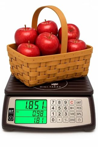 Price Computing Scale, Commercial Food Scale, Counting Function,66lb/30kg,1g, Rechargeable, Waterproof Design, Stainless Steel Keys,Large LCD for Produce, Farmers Market, Grocery, Deli, Meat, Retail in Saudi Arabia