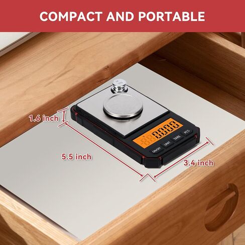 مقياس العملات الرقمية TADA 100 جرام/0.001 جرام لهواة جمع العملات المعدنية وصرافي البنوك والاستخدام المنزلي مقياس Mg للجيب لوزن المساحيق والمجوهرات in Kuwait
